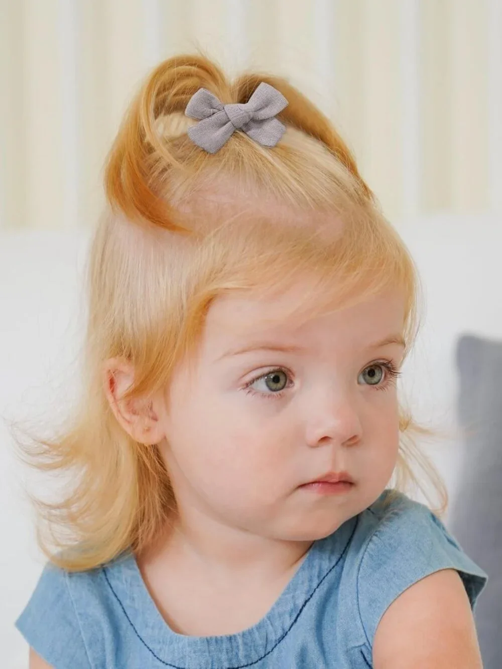 40pcs Mini Lined Hair Clips for Babies, Toddlers & Girls - Colorful Tiny Bows